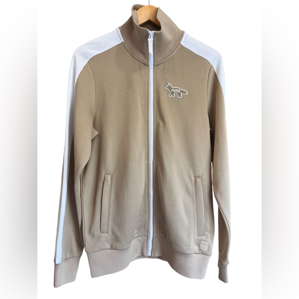 Puma x Maison Kitsuné T7 Track Jacket Small NWT Beige Fox Logo Limited Edition - Picture 4 of 11